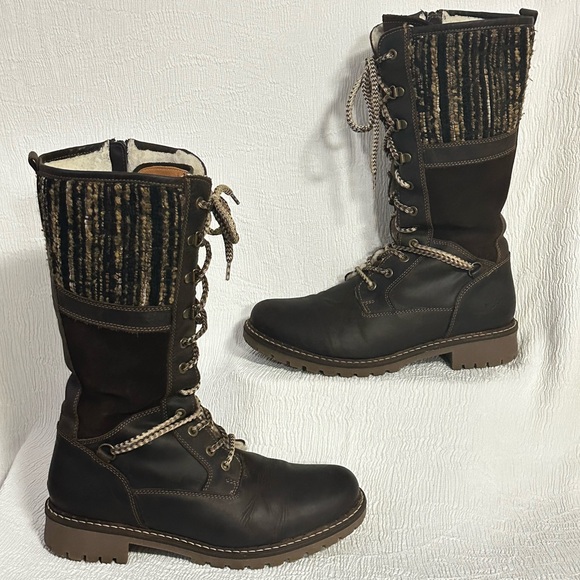 Bos & Co Holland Wool-Lined Waterproof Tall Boots Sz 40/9.5 Portugal ❄️🖤 - Picture 4 of 9